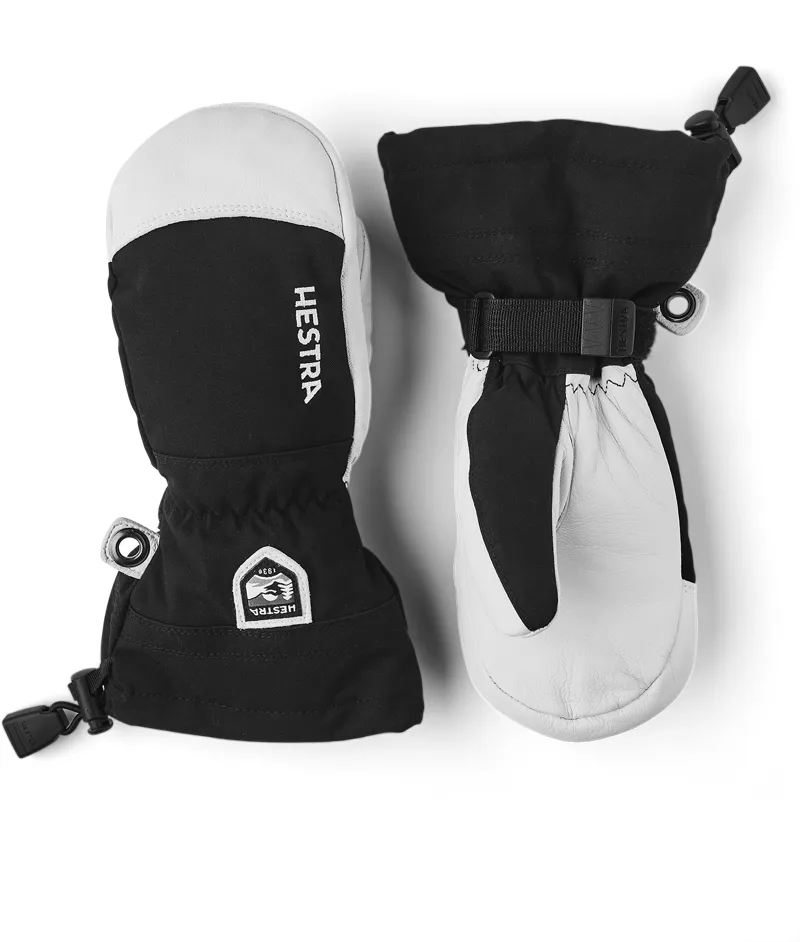 Hestra Army Leather Heli Ski Junior Ski Mittens - Black